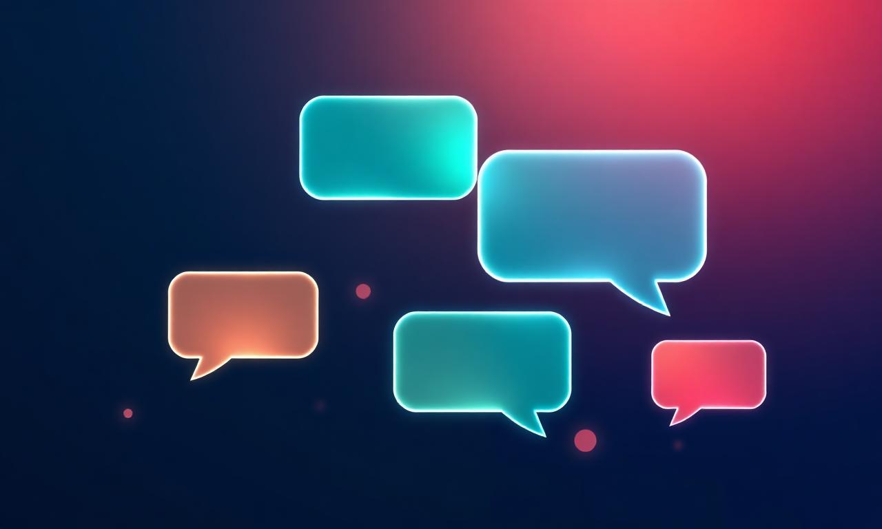 Glowing chat bubbles representing companion conversation